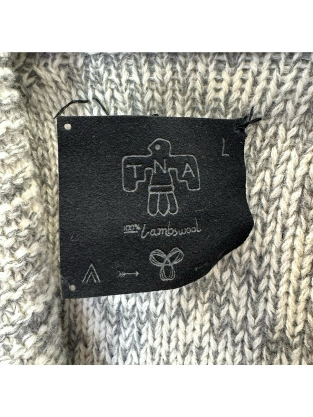 Aritzia TNA Sea To Sky Cardigan Sweater Womens Large Shawl Collar Button Front - Picture 2 of 4
